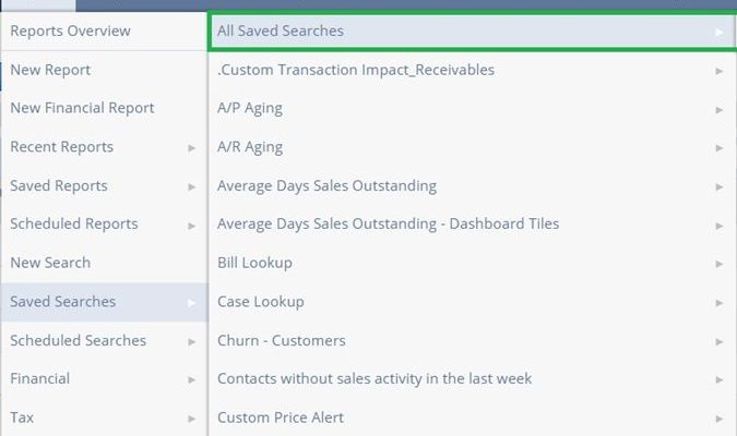 two tables of data into one table using the saved searches in NetSuite