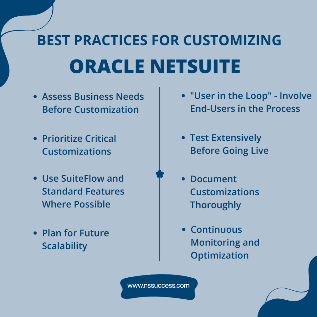 Best Practices for Customizing Oracle NetSuite Best Practices for Customizing Oracle NetSuite